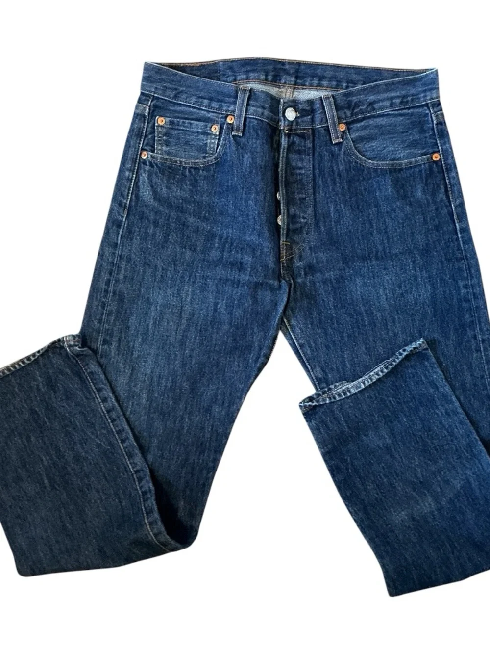 Levis 501 Jeans Mens 32x30 Actual (32x29)  Blue Denim Button Fly 100% Cotton